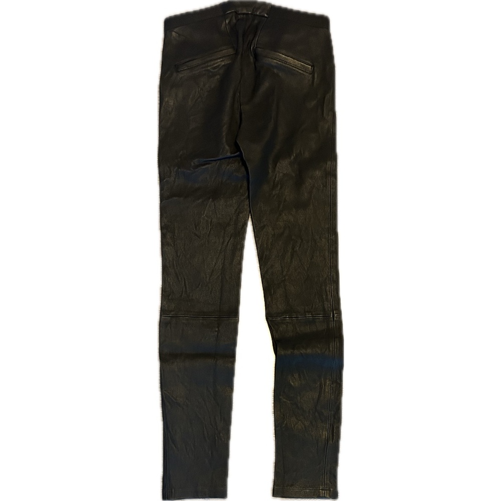 Helmut Lang Lamb Leather Skinny Legging Pant | Black |Size 0 - Picture 6 of 8
